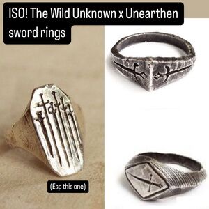 ISO! Unearthen x The Wild Unknown tarot silver sword rings Bona Drag Tarot